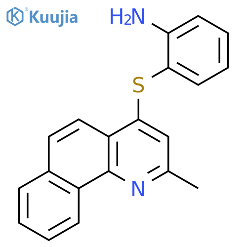 BENZENAMINE, 2-[(2-METHYLBENZO[H]QUINOLIN-4-YL)THIO]- structure