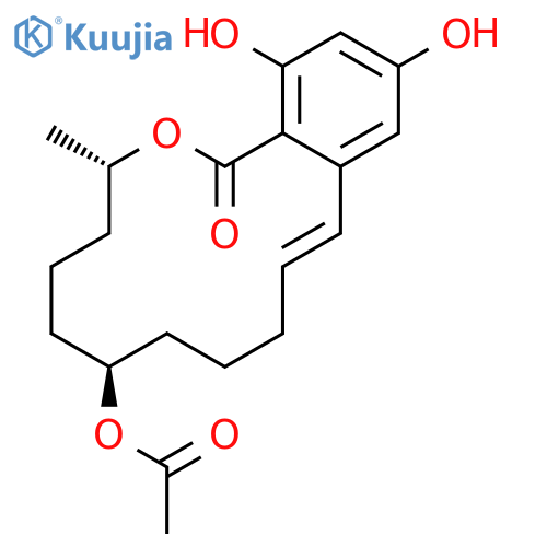 1H-2-Benzoxacyclotetradecin-1-one,7-(acetyloxy)-3,4,5,6,7,8,9,10-octahydro-14,16-dihydroxy-3-methyl-,[3S-(3R*,7S*,11E)]- (9CI) structure