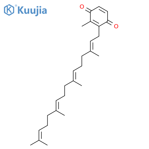 (2E,6E,10E)-2-methyl-(3,7,11,15-tetramethylhexadeca-2,6,10,14-tetraenyl)benzoquinone structure