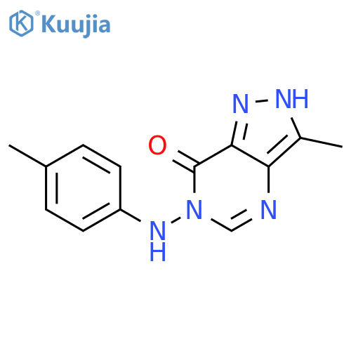3-methyl-6-[(4-methylphenyl)amino]-2,6-dihydro-7H-pyrazolo[4,3-d]pyrimidin-7-one structure