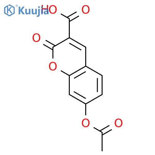 2H-1-Benzopyran-3-carboxylicacid, 7-(acetyloxy)-2-oxo- structure