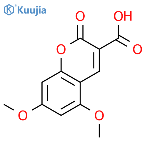 2H-1-Benzopyran-3-carboxylic acid, 5,7-dimethoxy-2-oxo- structure
