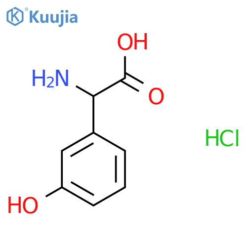 2-amino-2-(3-hydroxyphenyl)acetic acid;hydrochloride structure
