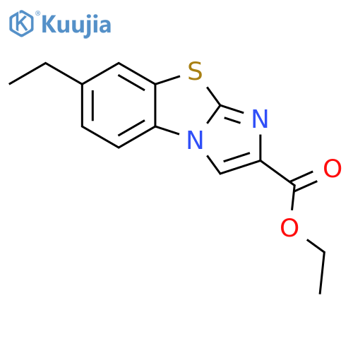 IMIDAZO[2,1-B]BENZOTHIAZOLE-2-CARBOXYLIC ACID, 7-ETHYL-, ETHYL ESTER structure