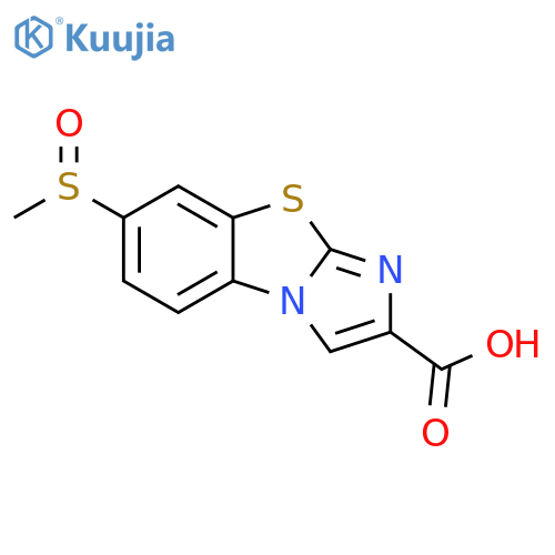 Imidazo[2,1-b]benzothiazole-2-carboxylic acid, 7-(methylsulfinyl)- structure