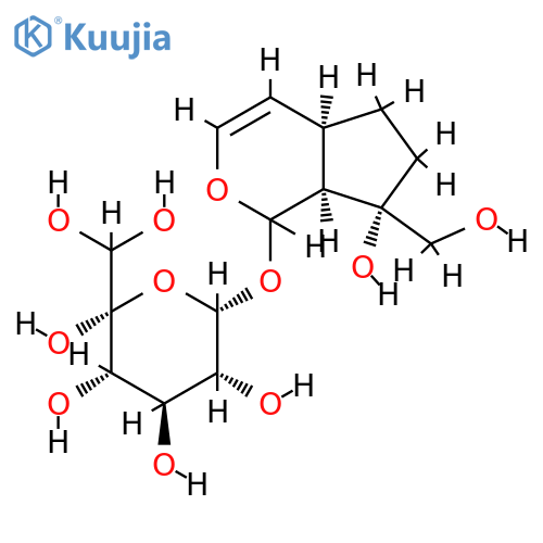 (2S,3S,4R,5R,6S)-2-(dihydroxymethyl)-6-{[(4aR,7S,7aS)-7-hydroxy-7-(hydroxymethyl)-1,4a,5,6,7,7a-hexahydrocyclopenta[c]pyran-1-yl]oxy}tetrahydro-2H-pyran-2,3,4,5-tetrol (non-preferred name) structure