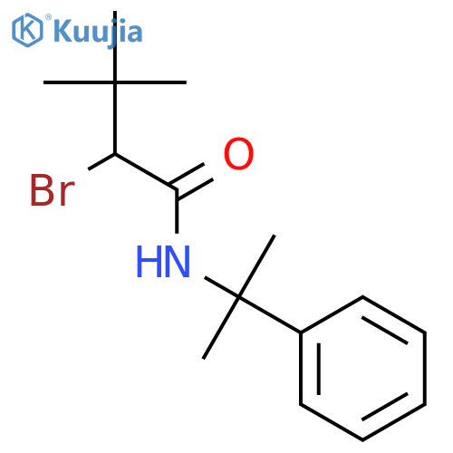 Butanamide, 2-bromo-3,3-dimethyl-N-(1-methyl-1-phenylethyl)-, (±)- structure