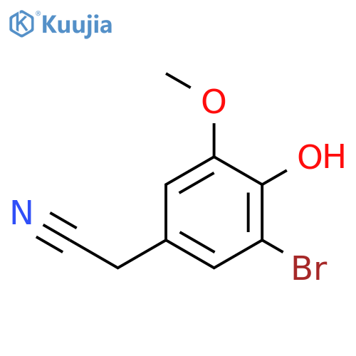 3-Bromo-4-hydroxy-5-methoxyphenylacetonitrile structure