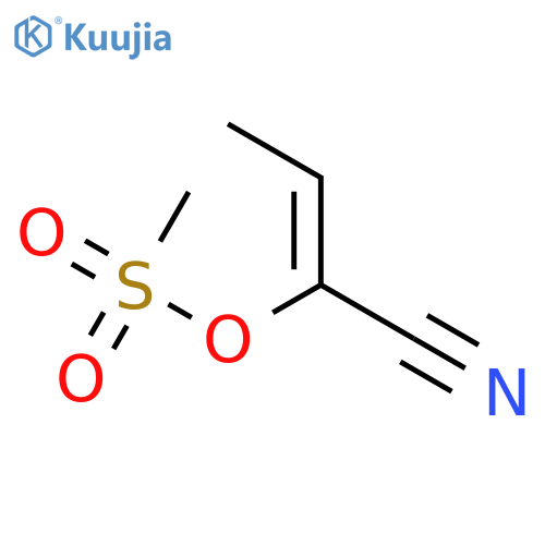 2-Butenenitrile, 2-[(methylsulfonyl)oxy]-, (Z)- structure