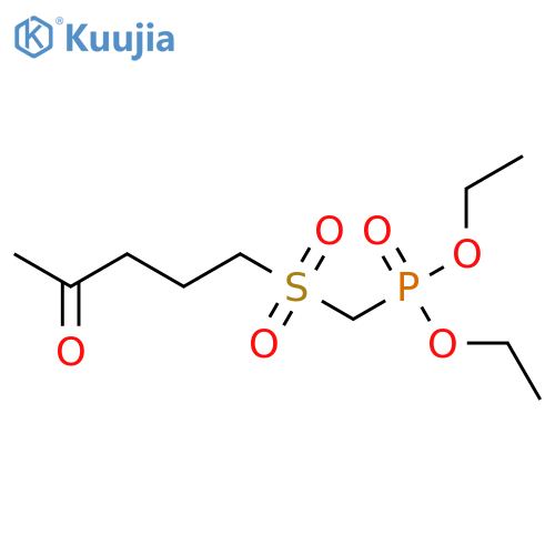 Phosphonic acid, [[(4-oxopentyl)sulfonyl]methyl]-, diethyl ester structure