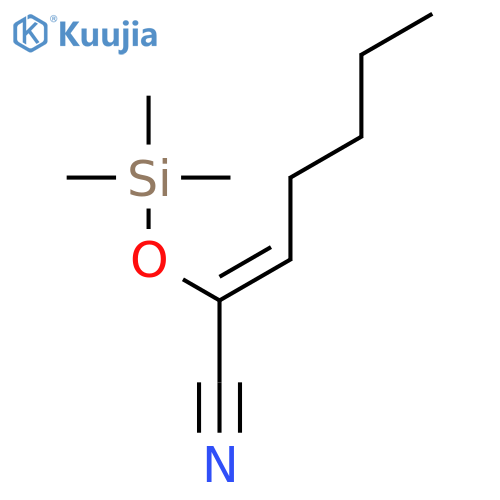 2-HEPTENENITRILE, 2-[(TRIMETHYLSILYL)OXY]-, (Z)- structure