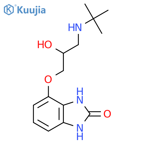2H-Benzimidazol-2-one,4-[3-[(1,1-dimethylethyl)amino]-2-hydroxypropoxy]-1,3-dihydro- structure