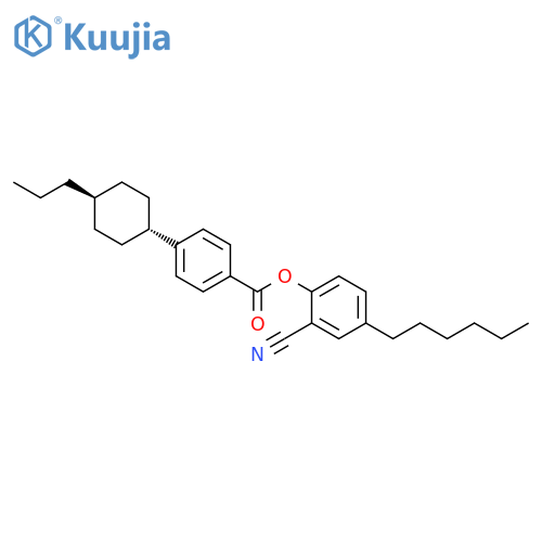 Benzoic acid, 4-(4-propylcyclohexyl)-, 2-cyano-4-hexylphenyl ester,trans- structure