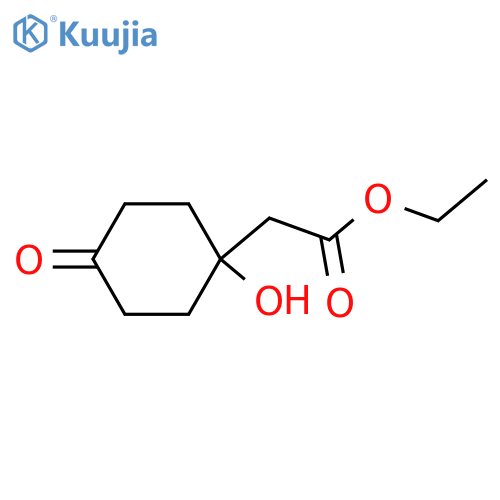 ethyl 2-(1-hydroxy-4-oxo-cyclohexyl)acetate structure