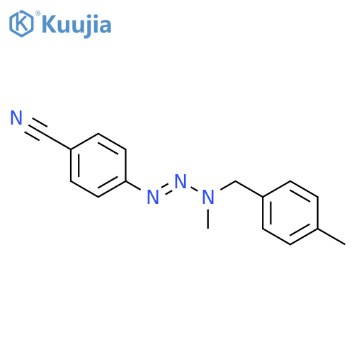 Benzonitrile,4-[3-methyl-3-[(4-methylphenyl)methyl]-1-triazen-1-yl]- structure