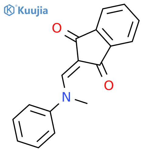 1H-Indene-1,3(2H)-dione, 2-[(methylphenylamino)methylene]- structure
