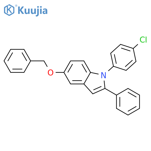 1H-Indole, 1-(4-chlorophenyl)-2-phenyl-5-(phenylmethoxy)- structure