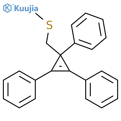 BENZENE, 1,1',1''-[3-[(METHYLTHIO)METHYL]-1-CYCLOPROPENE-1,2,3-TRIYL]TRIS- structure