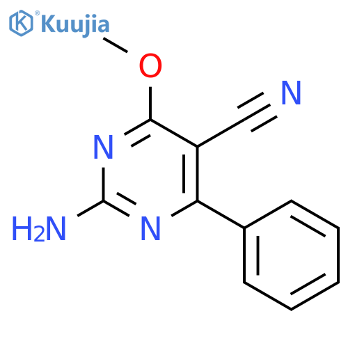 5-Pyrimidinecarbonitrile, 2-amino-4-methoxy-6-phenyl- structure