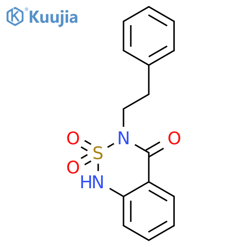 1H-2,1,3-Benzothiadiazin-4(3H)-one, 3-(2-phenylethyl)-, 2,2-dioxide structure