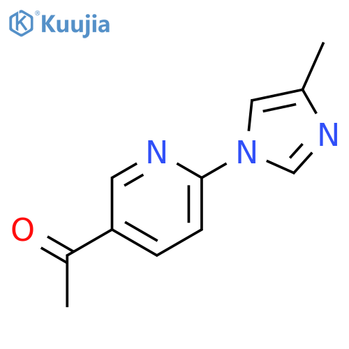 1-6-(4-methyl-1H-imidazol-1-yl)pyridin-3-ylethan-1-one structure