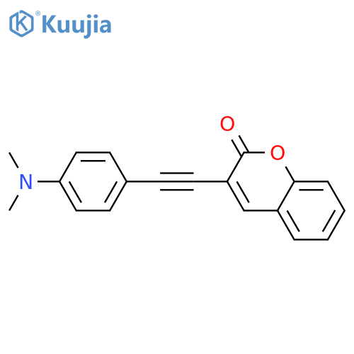 2H-1-BENZOPYRAN-2-ONE, 3-[[4-(DIMETHYLAMINO)PHENYL]ETHYNYL]- structure