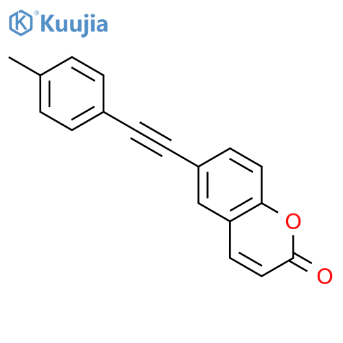 2H-1-BENZOPYRAN-2-ONE, 6-[(4-METHYLPHENYL)ETHYNYL]- structure