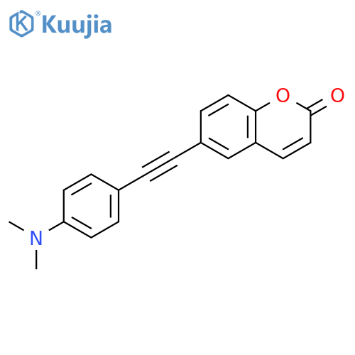 2H-1-Benzopyran-2-one, 6-[[4-(dimethylamino)phenyl]ethynyl]- structure