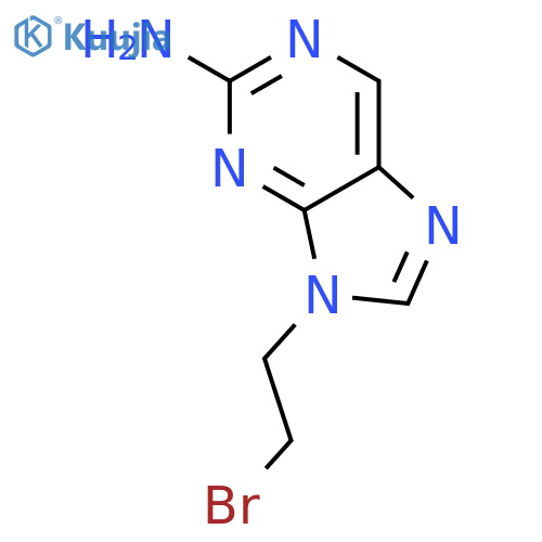 9H-PURIN-2-AMINE, 9-(2-BROMOETHYL)- structure