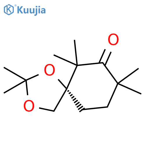 1,3-DIOXASPIRO[4.5]DECAN-7-ONE, 2,2,6,6,8,8-HEXAMETHYL-, (5S)- structure
