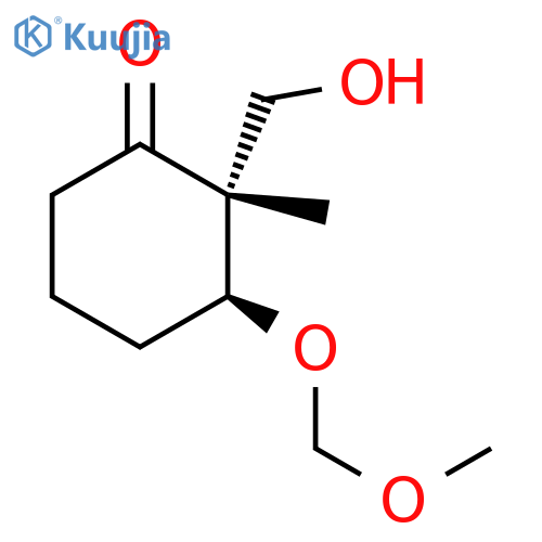 Cyclohexanone,2-(hydroxymethyl)-3-(methoxymethoxy)-2-methyl-, (2R,3S)- structure