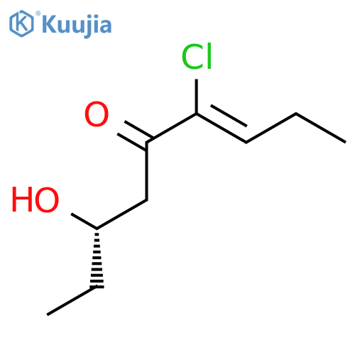 3-NONEN-5-ONE, 4-CHLORO-7-HYDROXY-, (3Z,7S)- structure