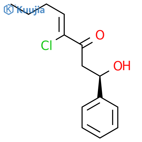 4-Octen-3-one, 4-chloro-1-hydroxy-1-phenyl-, (1R,4Z)- structure