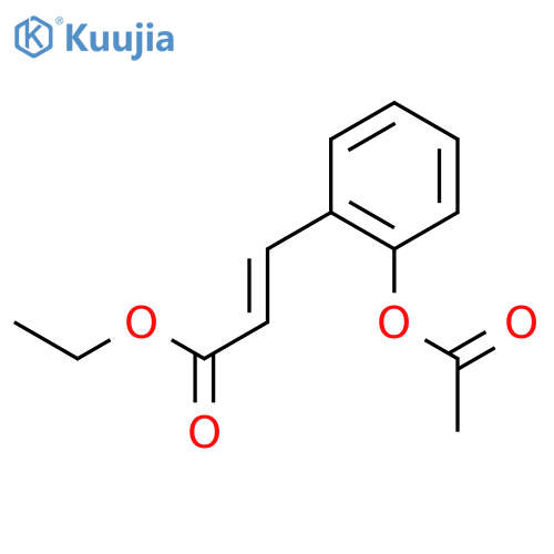 2-Propenoic acid, 3-[2-(acetyloxy)phenyl]-, ethyl ester, (E)- structure