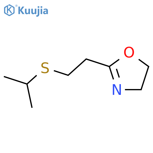 Oxazole, 4,5-dihydro-2-[2-[(1-methylethyl)thio]ethyl]- structure