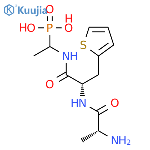 Alaninamide, D-alanyl-N-(1-phosphonoethyl)-3-(2-thienyl)- structure