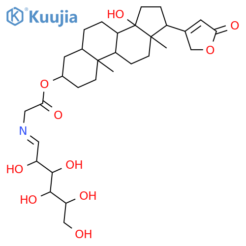 [14-hydroxy-10,13-dimethyl-17-(5-oxo-2H-furan-3-yl)-1,2,3,4,5,6,7,8,9, 11,12,15,16,17-tetradecahydrocyclopenta[a]phenanthren-3-yl] 2-(2,3,4,5 ,6-pentahydroxyhexylideneamino)acetate structure