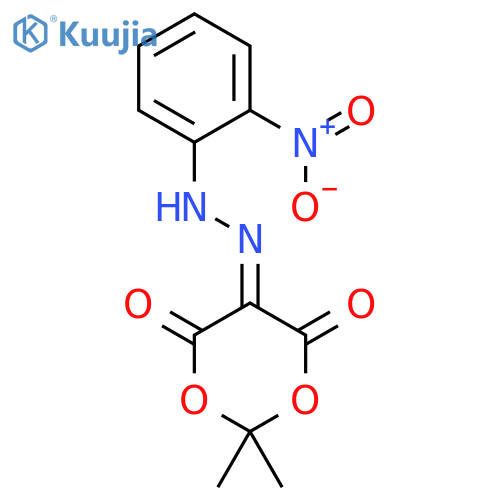 2,2-dimethyl-5-[2-(2-nitrophenyl)hydrazinylidene]-1,3-dioxane-4,6-dione structure
