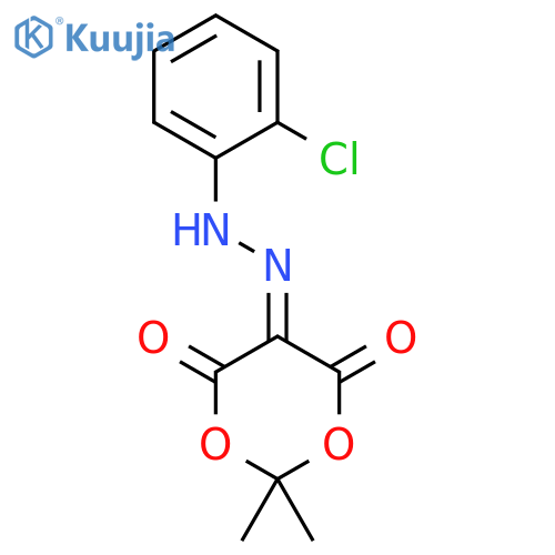 5-[(2-Chlorophenyl)hydrazinylidene]-2,2-dimethyl-1,3-dioxane-4,6-dione structure