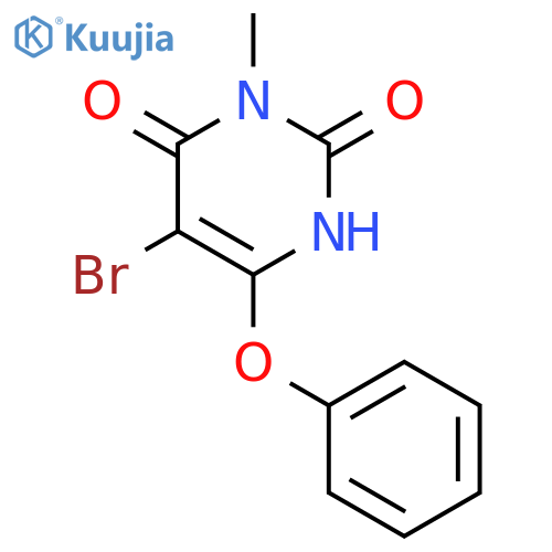 2,4(1H,3H)-Pyrimidinedione, 5-bromo-3-methyl-6-phenoxy- structure