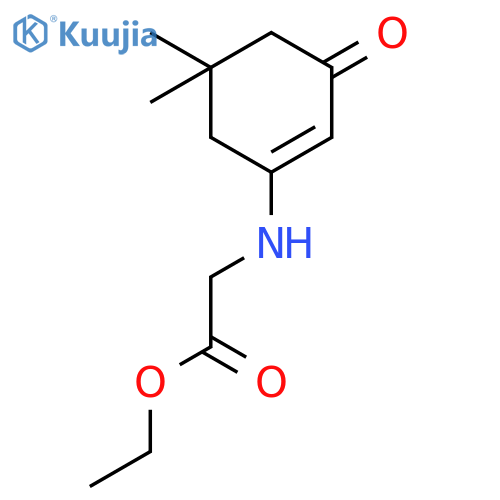 Glycine, N-(5,5-dimethyl-3-oxo-1-cyclohexen-1-yl)-, ethyl ester structure