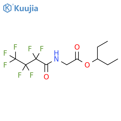 Glycine, N-(2,2,3,3,4,4,4-heptafluoro-1-oxobutyl)-, 1-ethylpropyl ester structure