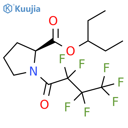 Proline, 1-(2,2,3,3,4,4,4-heptafluoro-1-oxobutyl)-, 1-ethylpropyl ester structure