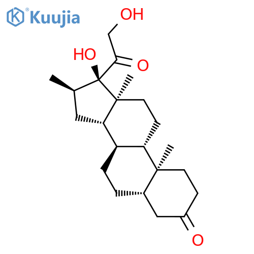(5S,8R,9S,10S,13S,14S,16R,17R)-17-hydroxy-17-(2-hydroxyacetyl)-10,13,1 6-trimethyl-2,4,5,6,7,8,9,11,12,14,15,16-dodecahydro-1H-cyclopenta[a]p henanthren-3-one structure