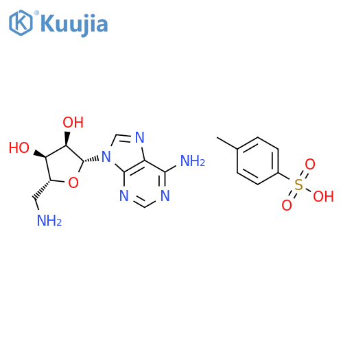 5'-Amino-5'-deoxyadenosine p-toluenesulfonate salt structure