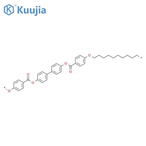 Poly(oxy-1,4-phenylenecarbonyloxy[1,1'-biphenyl]-4,4'-diyloxycarbonyl-1,4-phenyleneoxy-1,10-decanediyl) structure