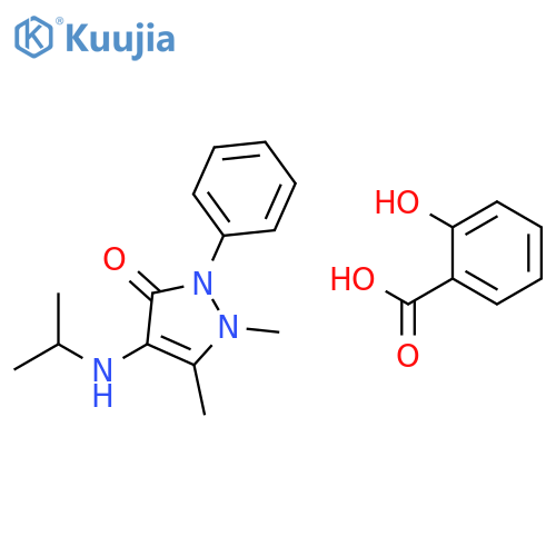 salicylic acid, compound with 1,2-dihydro-4-(isopropylamino)-1,5-dimethyl-2-phenyl-3H-pyrazol-3-one (1:1) structure