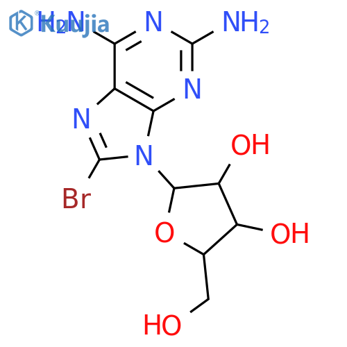 Adenosine, 2-amino-8-bromo- structure