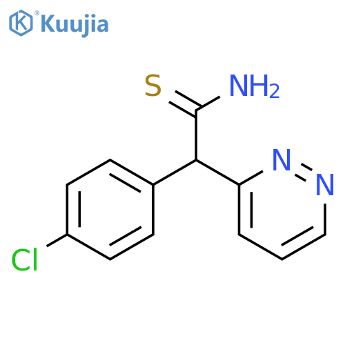 2-(4-chlorophenyl)-2-pyridazin-3-ylethanethioamide structure