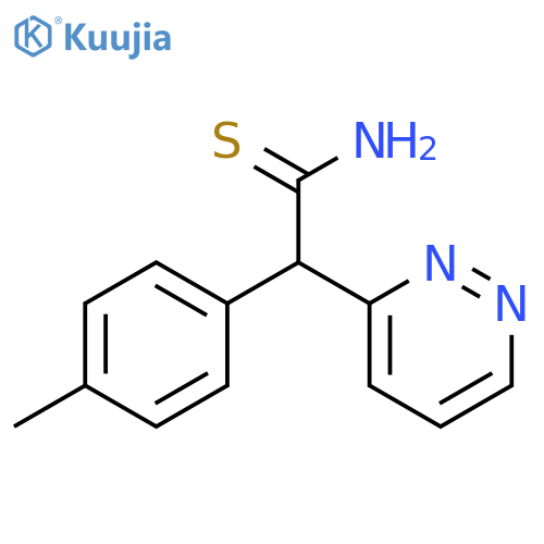 2-(4-methylphenyl)-2-pyridazin-3-ylethanethioamide structure